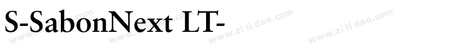 S-SabonNext LT字体转换